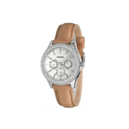 Horlogeband Fossil ES2997 Leder Beige 18mm